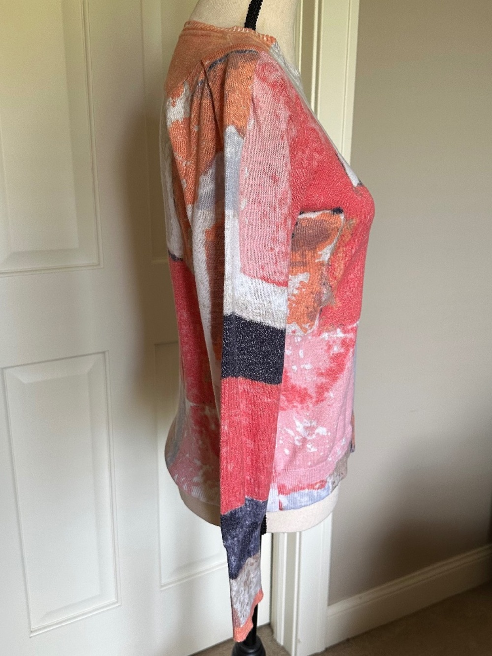 NIC & ZOE Printed Geo Sweater, XS, Puff Sleeve detail - Picture 15 of 15